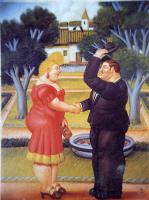 Botero, Fernando - Abstract oil painting.